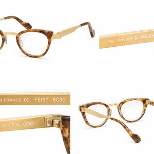 Anne et Valentin Eyeglasses, Frames Only, Feeling 8C30 Brown Marble/Nude, France
